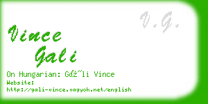 vince gali business card